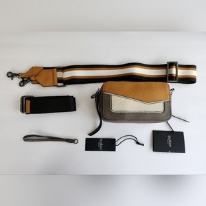 Botkier truffle color block crossbody/belt bag, NWT